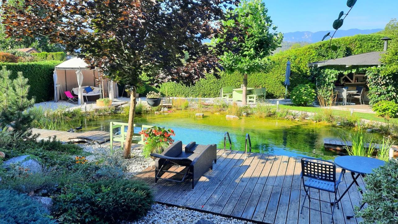 Garden Paradise Bled Apartments - Garden, Pond And Castle View Ngoại thất bức ảnh